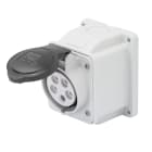 GEWISS - PRESA FISSA DA PARETE A 10° - IP44 - 3P+N+T 32A 480-500V 50/60HZ - NERO - 7H - CABLAGGIO A VITE