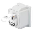 GEWISS - PRESA FISSA DA PARETE A 10° - IP44 - 3P 32A 40-50V 50-60HZ - BIANCO - 12H - CABLAGGIO A VITE