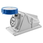 GEWISS - PRESA FISSA DA PARETE A 90° - IP67 - 2P+T 32A 200-250V 50/60HZ - BLU - 6H - CABLAGGIO A VITE