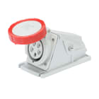 GEWISS - PRESA FISSA DA PARETE A 90° - IP67 - 2P+T 32A 380-415V 50/60HZ - ROSSO - 9H - CABLAGGIO A VITE