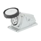 GEWISS - PRESA FISSA DA PARETE A 90° - IP67 - 3P+T 32A 480-500V 50/60HZ - NERO - 7H - CABLAGGIO A VITE