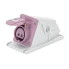 GEWISS - PRESA FISSA DA PARETE A 90° - IP44 - 2P 32A 20-25V 50-60HZ - VIOLA - S.R. - CABLAGGIO A VITE