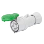 GEWISS - PRESA MOBILE DIRITTA HP - IP44/IP54 - 2P+T 32A >50V >300-500HZ - VERDE - 2H - CABLAGGIO A VITE