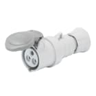 GEWISS - PRESA MOBILE DIRITTA HP - IP44/IP54 - 2P+T 32A >250V c.c. - GRIGIO - 8H - CABLAGGIO A VITE