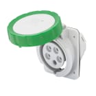 GEWISS - PRESA FISSA DA INCASSO A 10° HP - IP66/IP67 - 3P+T 16A >50V 100-300HZ - VERDE - 10H - CABLAGGIO A VITE