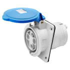 GEWISS - PRESA FISSA DA INCASSO A 10° HP - IP44/IP54 - 2P+T 63A 200-250V 50/60HZ - BLU - 6H - CABLAGGIO A MANTELLO