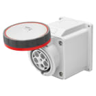 GEWISS - PRESA FISSA DA PARETE A 10° - IP67 - 3P+T 63A 380-415V 50/60HZ - ROSSO - 6H - CABLAGGIO A VITE