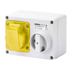 GEWISS - PRESA FISSA INTERBLOCCATA ORIZZONTALE - CON FONDO - SENZA BASE PORTAFUSIBILI - 3P+N+T 16A 100-130V - 50/60HZ 4H - IP44