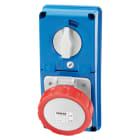GEWISS - PRESA FISSA INTERBLOCCATA VERTICALE - SENZA FONDO - CON BASE PORTAFUSIBILI - 3P+T 16A 380-415V - 50/60HZ 6H - IP67