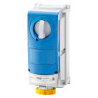 GEWISS - PRESA FISSA INTERBLOCCATA VERTICALE - CON FONDO - SENZA BASE PORTAFUSIBILI - IMPIEGHI GRAVOSI - 3P+T 32A 100 - 130V - 50/60HZ 4H - IP66