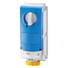 GEWISS - PRESA FISSA INTERBLOCCATA VERTICALE - SENZA FONDO - SENZA BASE PORTAFUSIBILI - IMPIEGHI GRAVOSI - 3P+T 16A 100 - 130V - 50/60HZ 4H - IP66