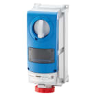 GEWISS - PRESA FISSA INTERBLOCCATA VERTICALE - CON FONDO -PER MONTAGGIO APPARECCHIATURE MODULARI - IMPIEGHI GRAVOSI - 2P+T 63A 380-415V-50/60HZ 6H-IP66