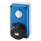 GEWISS - PRESA FISSA INTERBLOCCATA VERTICALE - CON FONDO - SENZA BASE PORTAFUSIBILI - 3P+T 63A 480-500V - 50/60HZ 7H - IP67