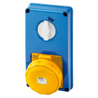 GEWISS - PRESA FISSA INTERBLOCCATA VERTICALE - SENZA FONDO - SENZA BASE PORTAFUSIBILI - 2P+T 63A 100-130V - 50/60HZ 4H - IP67
