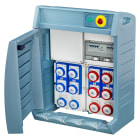 GEWISS - Q-BOX 4 - CON MORSETTIERA - CABLATO - 12 2P+T 16A IEC 309 - IP55