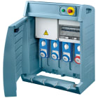 GEWISS - Q-BOX 4 - CON SPINA FISSA - CABLATO - 3 2P+T 16A + 1 3P+T 16 A - IP55