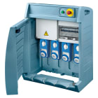GEWISS - Q-BOX 4 - CON MORSETTIERA - CABLATO - 2 2P+T 16A + 1 3P+N+T 16 A - 1 3P+N+T 32A - IP55