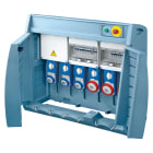 GEWISS - Q-BOX 6 - CON SPINA FISSA - CABLATO - 2 2P+T 16A + 2 3P+T 16A + 2 3P+T - IP55