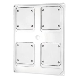 GEWISS - QMC16/63/63X - PANNELLO FLANGIATO - 4 FLANGE INCASSO 16/32A - BIANCO