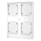GEWISS - QMC16/63/63X - PANNELLO FLANGIATO - 4 FLANGE INCASSO 16/32A - BIANCO
