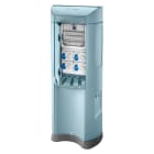 GEWISS - QMC200B - CABLATO - BIFACCIALE - 4 PRESE 2P+T 16A - SEZIONATORE 4P 32A - 4 MCD 2P 10A 0,03A - IP44 - AZZURRO