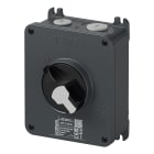 GEWISS - INTERRUTTORE SEZIONATORE ROTATIVO - HP - DA PARETE - COMANDO - CASSETTA IN ALLUMINIO - 25A 4P - MANOPOLA NERA LUCCHETTABILE - IP66/IP69