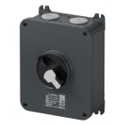 GEWISS - INTERRUTTORE SEZIONATORE ROTATIVO - HP - DA PARETE - COMANDO - CASSETTA IN ALLUMINIO - 80A 4P - MANOPOLA NERA LUCCHETTABILE - IP66/IP69