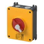 GEWISS - INTERRUTTORE SEZIONATORE ROTATIVO - HP - DA PARETE- EMERGENZA - CASSETTA IN ALLUMINIO - 16A 3P - MANOPOLA ROSSA LUCCHETTABILE - IP66/IP69