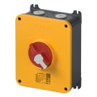 GEWISS - INTERRUTTORE SEZIONATORE ROTATIVO - HP - DA PARETE - EMERGENZA - CASSETTA IN ALLUMINIO - 63A 3P - MANOPOLA ROSSA LUCCHETTABILE - IP66/IP69