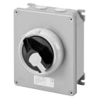 GEWISS - INTERRUTTORE SEZIONATORE ROTATIVO - HP - DA PARETE - COMANDO - CASSETTA IN METALLO - 32A 3P - MANOPOLA NERA LUCCHETTABILE - IP66