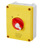 GEWISS - INTERRUTTORE SEZIONATORE ROTATIVO - HP - EMERGENZA - CASSETTA IN MATERIALE ISOLANTE - 63A 3P - MANOPOLA ROSSA LUCCHETTABILE - IP66/67/69