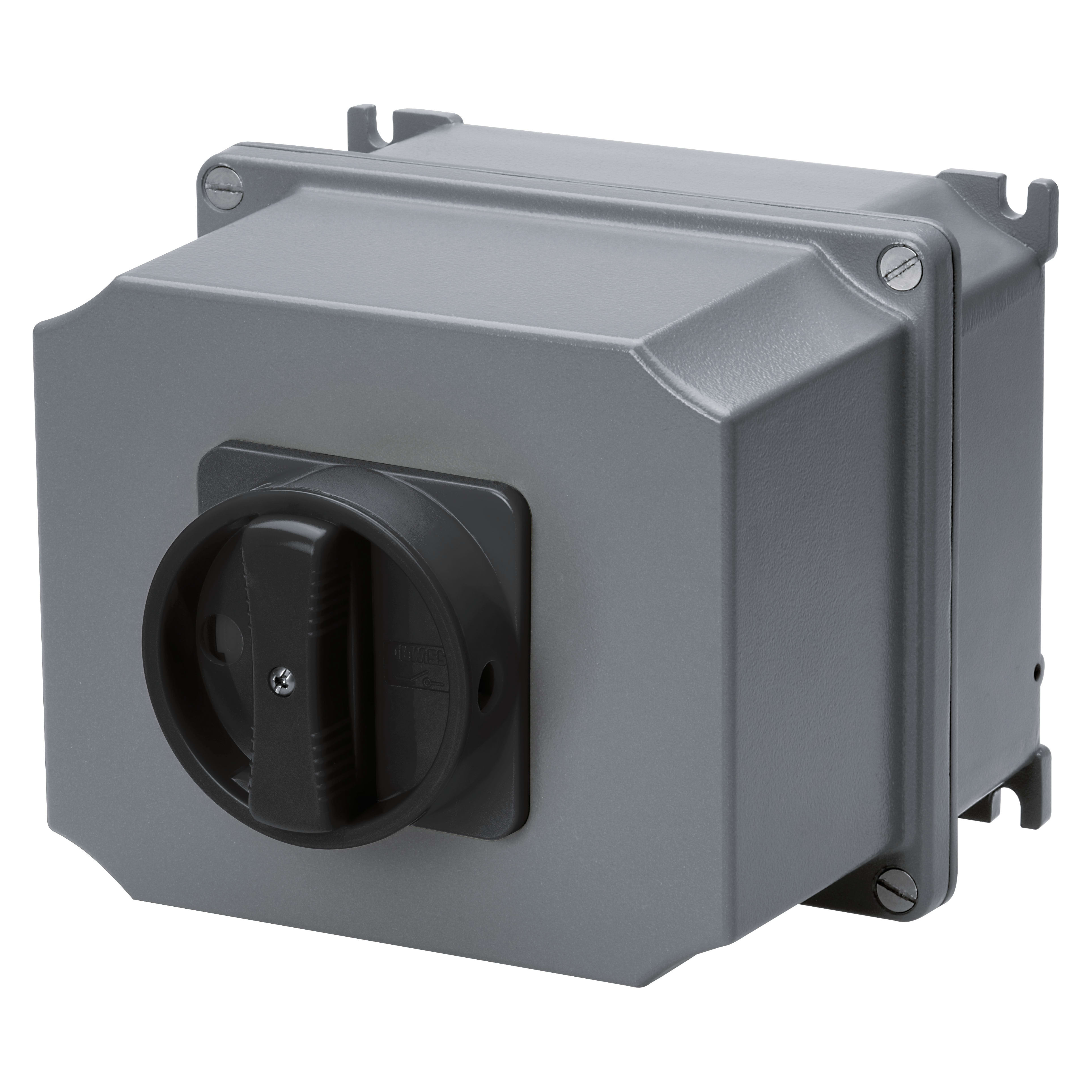 GEWISS - INTERRUTTORE SEZIONATORE ROTATIVO - DA PARETE - COMANDO - ATEX - CASSETTA IN ALLUMINIO - MANOPOLA NERA - 3P 100A - IP65