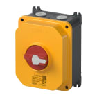 GEWISS - INTERRUTTORE SEZIONATORE ROTATIVO - HP - DA PARETE - EMERGENZA - CASSETTA IN ALLUMINIO - 32A 8P - MANOPOLA ROSSA LUCCHETTABILE - IP66/IP69