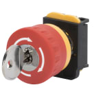 GEWISS - PULSANTE D'EMERGENZA A FUNGO FORMA TONDA - DIAMETRO 40MM - CON RITENUTA E CHIAVE - NON LUMINOSO