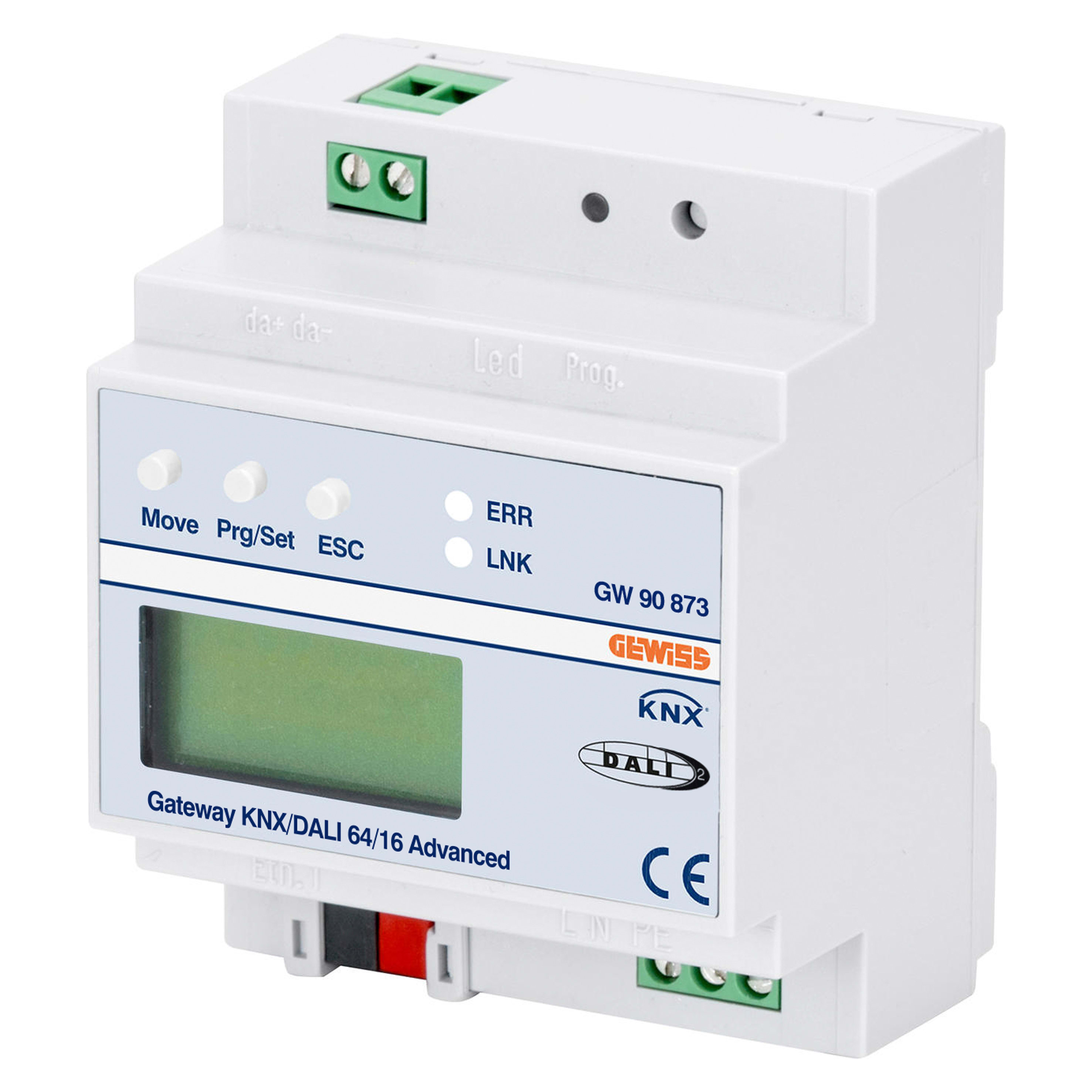 GEWISS - GATEWAY KNX/DALI2 ADVANCED - MULTIMASTER 64/16 - IP20 - 4 MODULI DIN