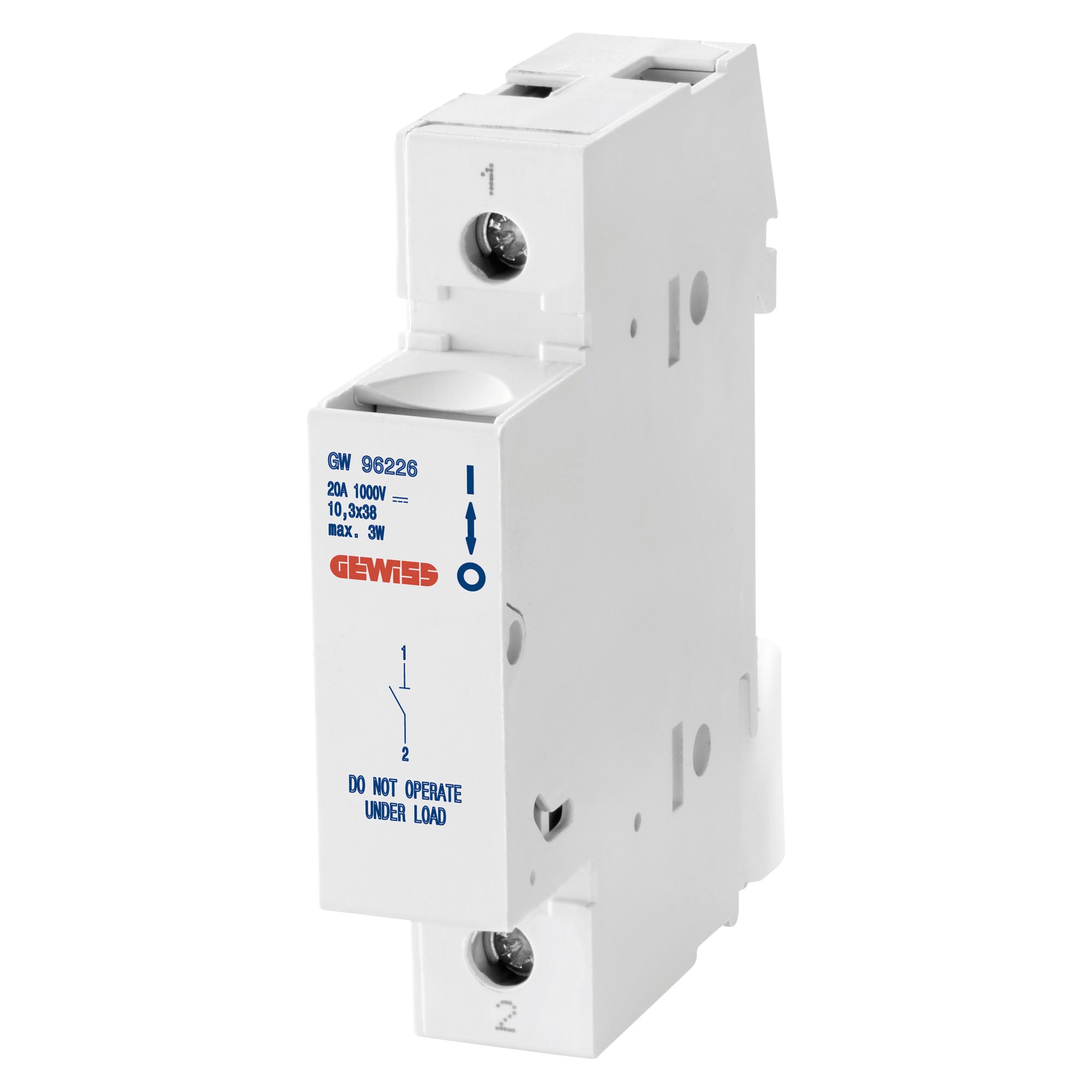 GEWISS - PORTAFUSIBILE SEZIONABILE - 1P 10,3X38 1000V DC 20A - 1 MODULO