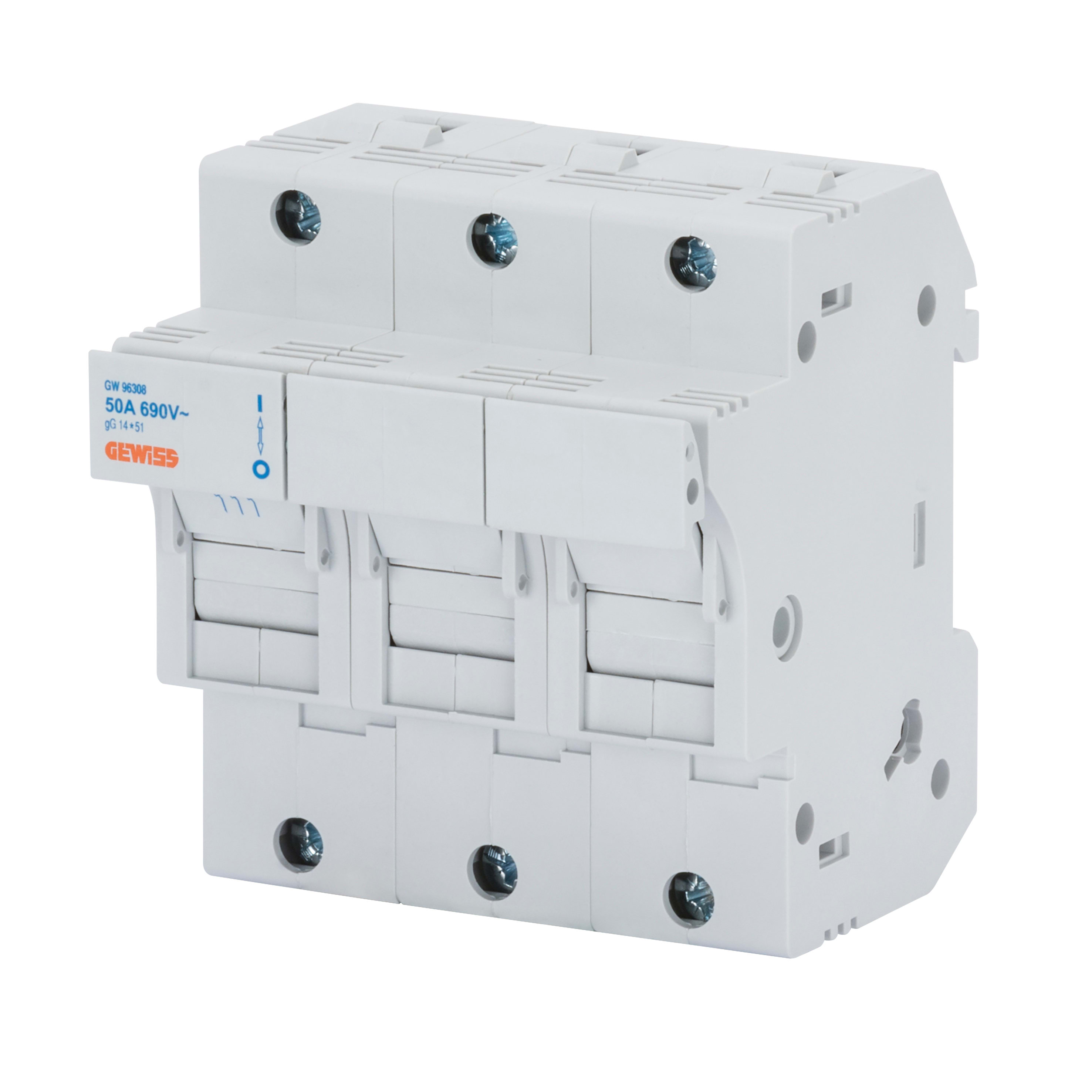 GEWISS - PORTAFUSIBILE SEZIONABILE - 3P 14X51 690V 50A - 4,5 MODULI