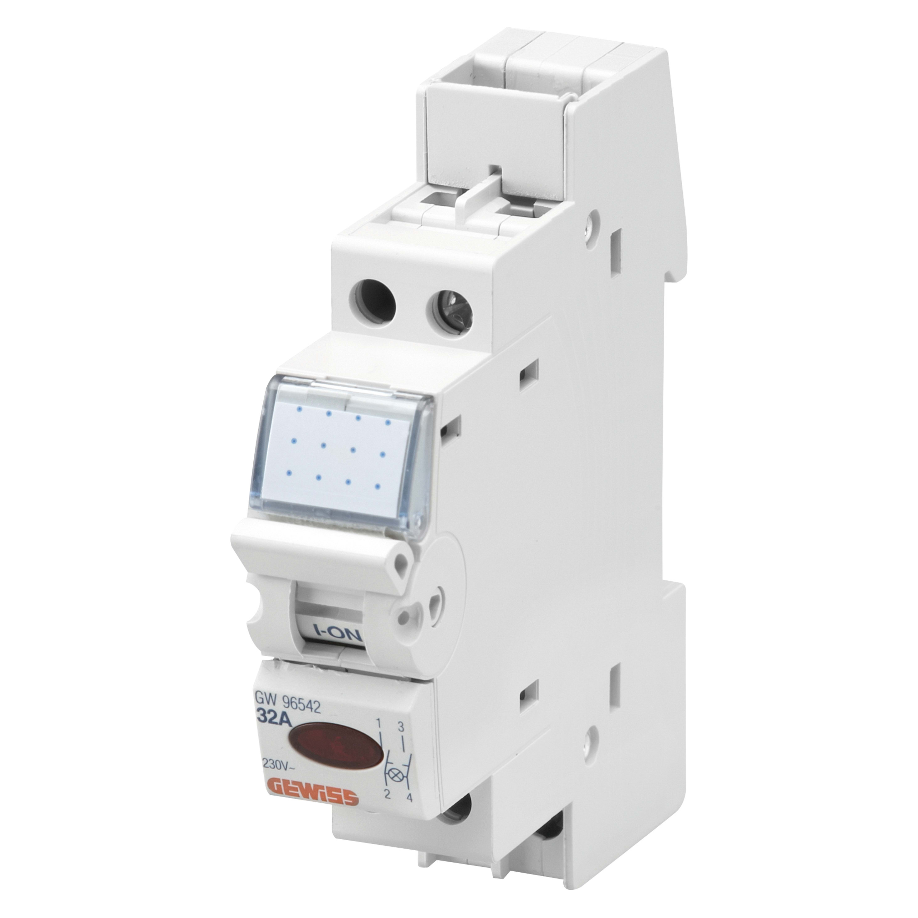 GEWISS - INTERRUTTORE NON AUTOMATICO - CON SPIA DI SEGNALAZIONE - 16A 2P 230V - 1 MODULO
