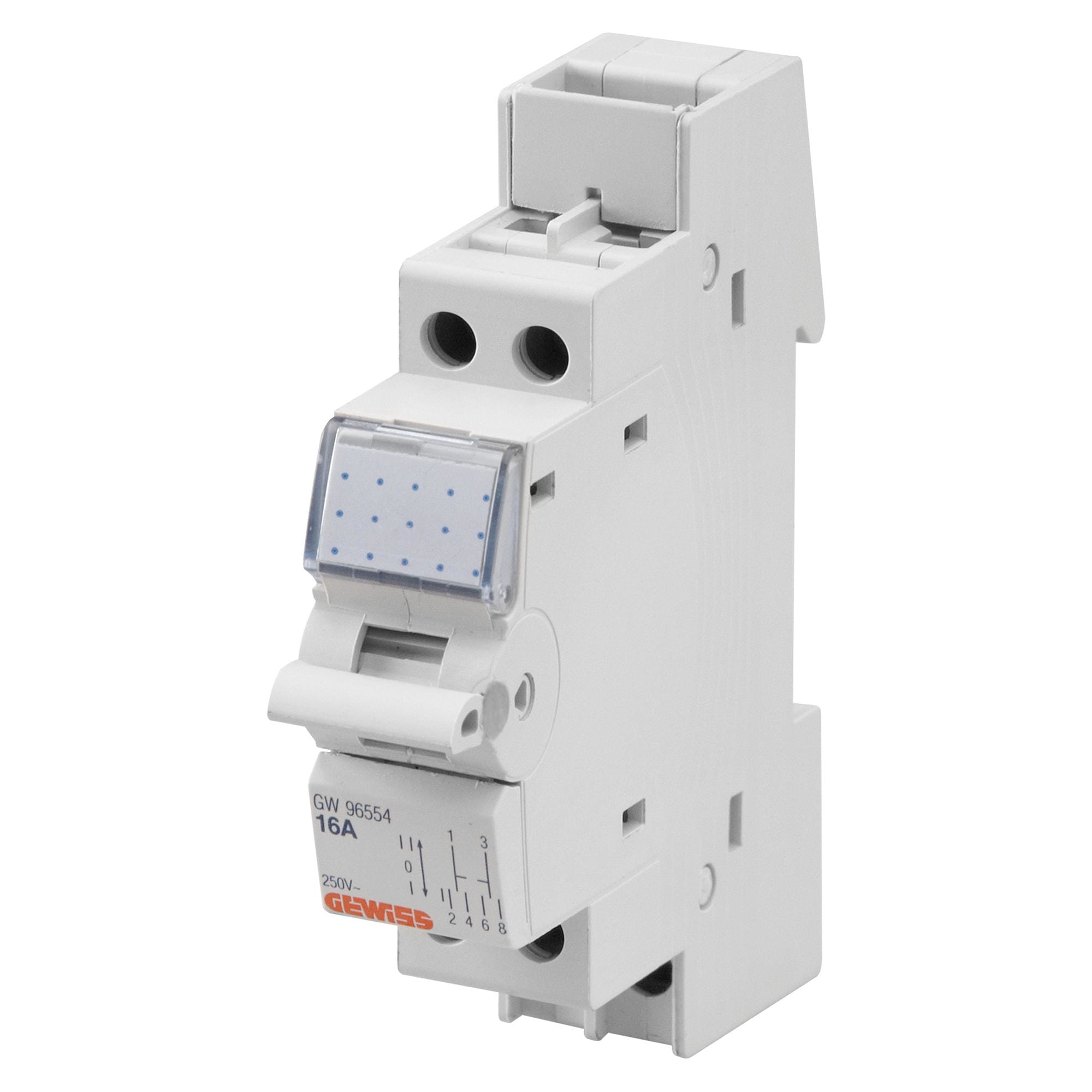 GEWISS - COMMUTATORE A LEVA - COMMUTATORE 3 POSIZIONI (1-0-2) - 16A 2P 250V - 1 MODULO