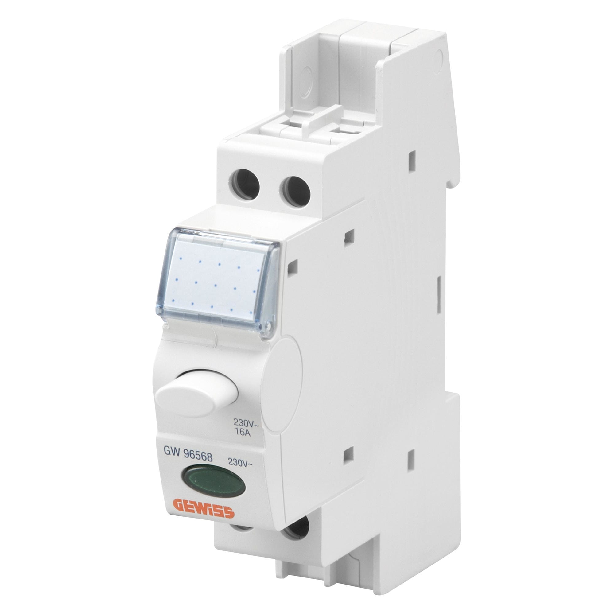 GEWISS - PULSANTE LUMINOSO - 1NA+1NC 16A 230V - ROSSO - 1 MODULO