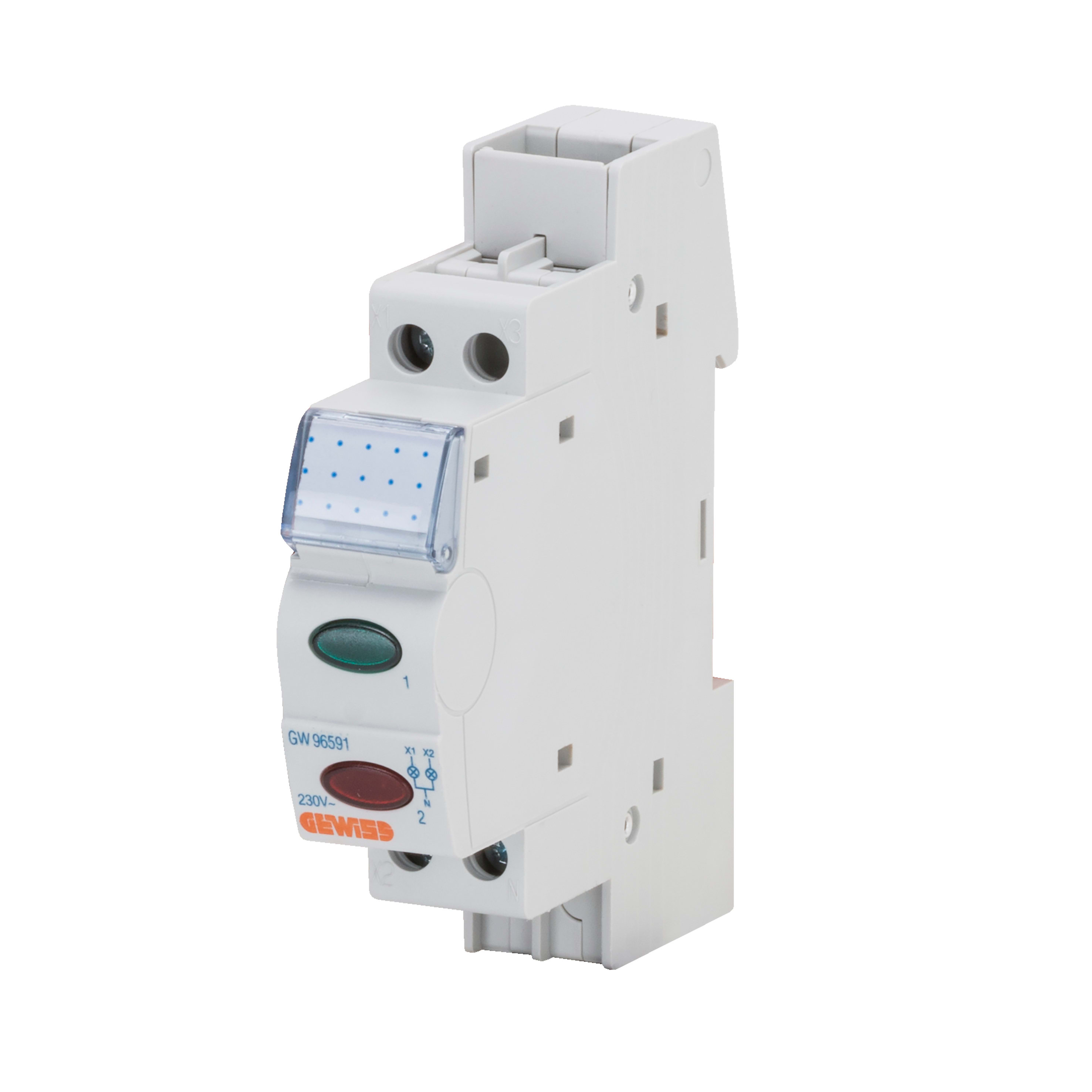 GEWISS - LAMPADA DI SEGNALAZIONE - DOPPIA - VERDE/ROSSO - 230V - 1 MODULO