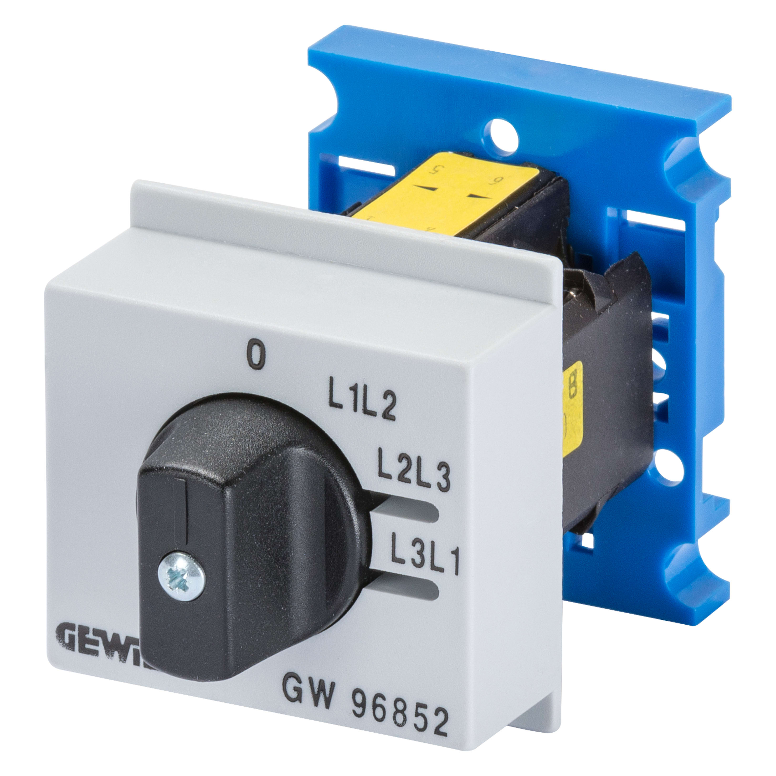 GEWISS - COMMUTATORE VOLTMETRICO - 4 POSIZIONI FASE-FASE 16A 690V - 3 MODULI