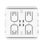 GEWISS - MODULO PULSANTIERA 4 COMANDI CONNESSA ECO - ZIGBEE - MONTAGGIO DA PARETE E INCASSO - SYSTEM PURA