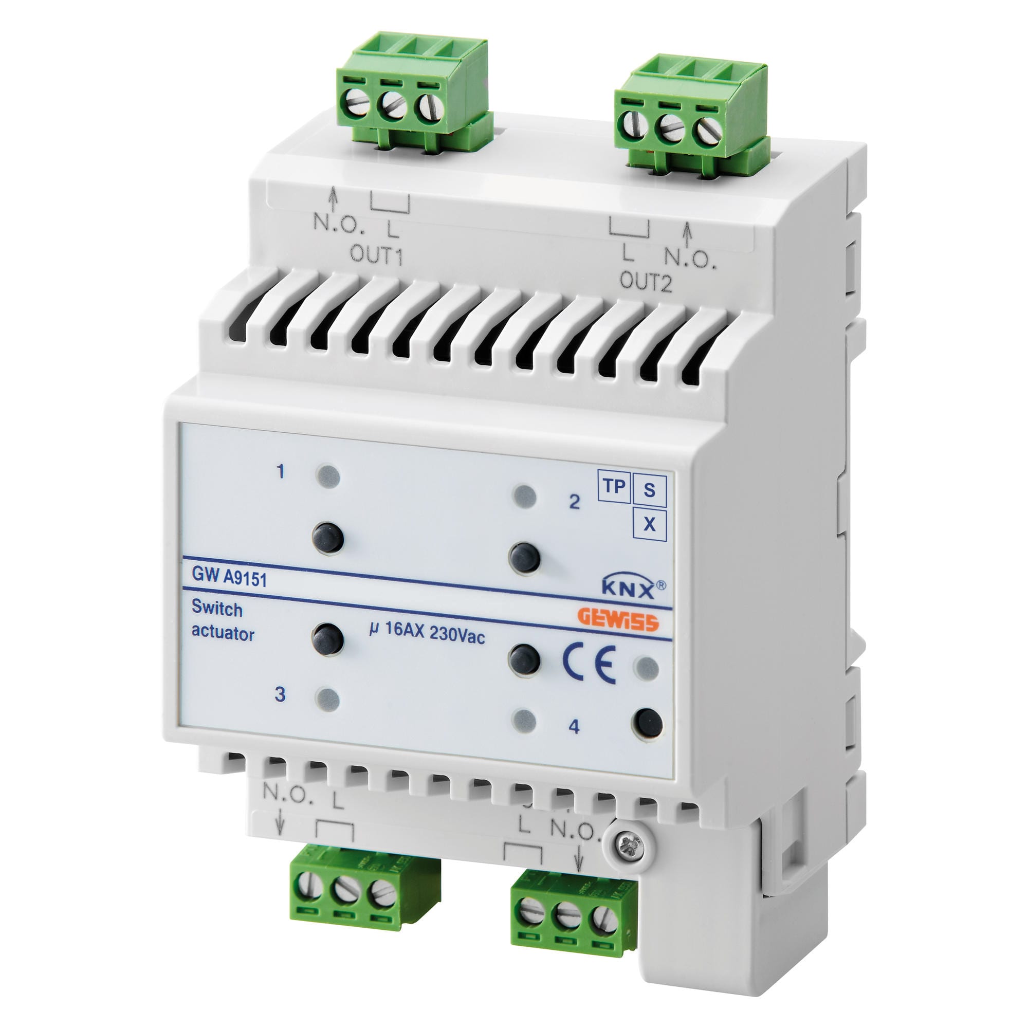 GEWISS - ATTUATORE 4 CAN 16AX KNX SEC GUIDA DIN