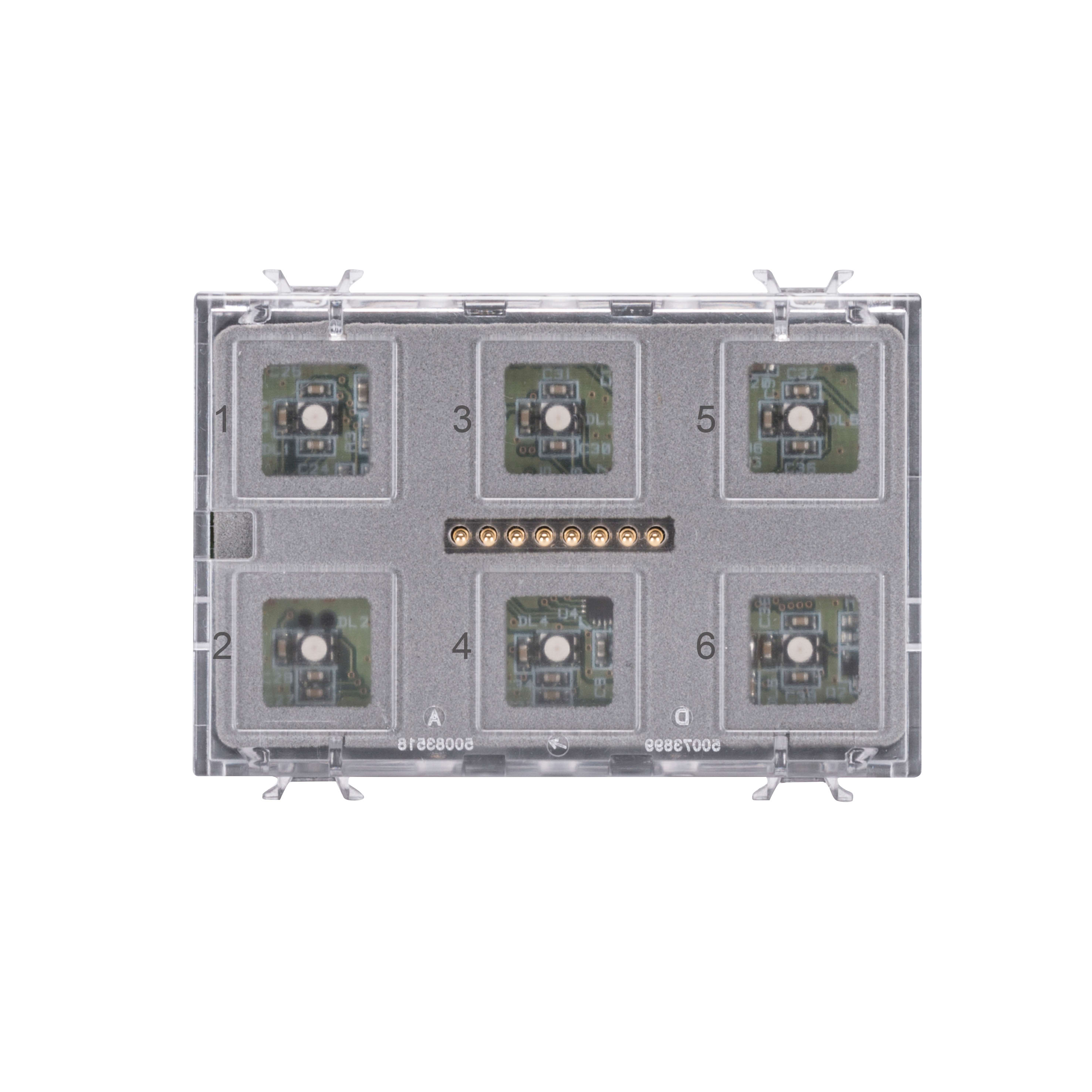GEWISS - MODULO PULSANTIERA TOUCH - KNX - 6 CANALI - CON SIMBOLI INTERCAMBIABILI - 3 MODULI - CHORUSMART