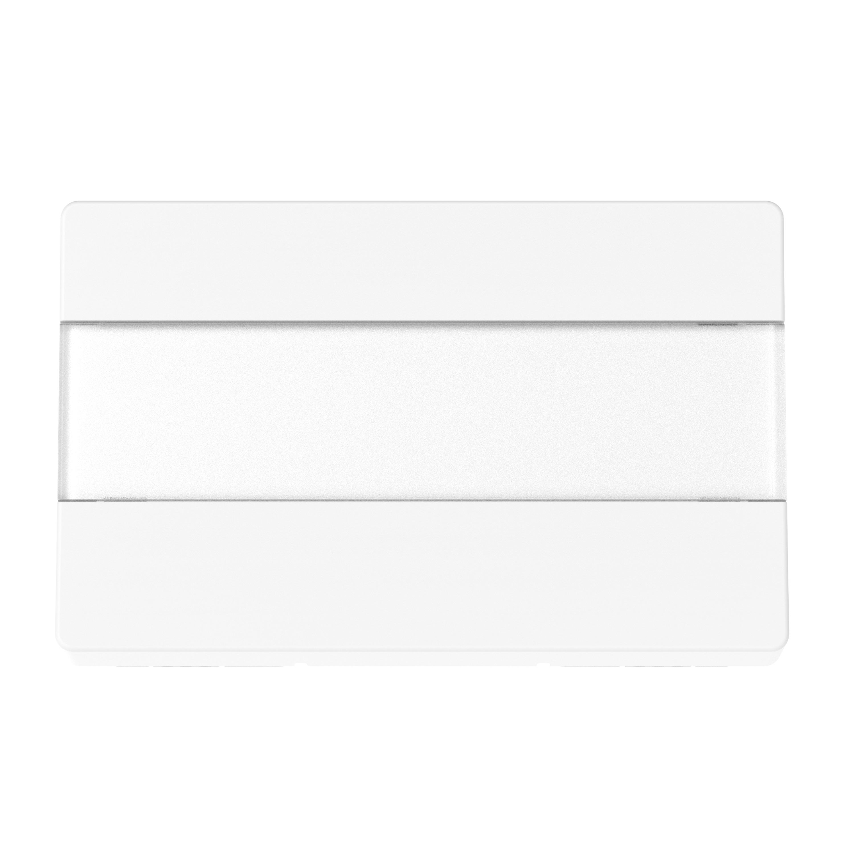 GEWISS - PULSANTE CON TARGA PORTANOME ILLUMINABILE 250V AC - NA 10A - 3 MODULI - BIANCO LUCIDO - SYSTEM PURA
