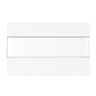 GEWISS - PULSANTE CON TARGA PORTANOME ILLUMINABILE 250V AC - NA 10A - 3 MODULI - BIANCO LUCIDO - SYSTEM PURA