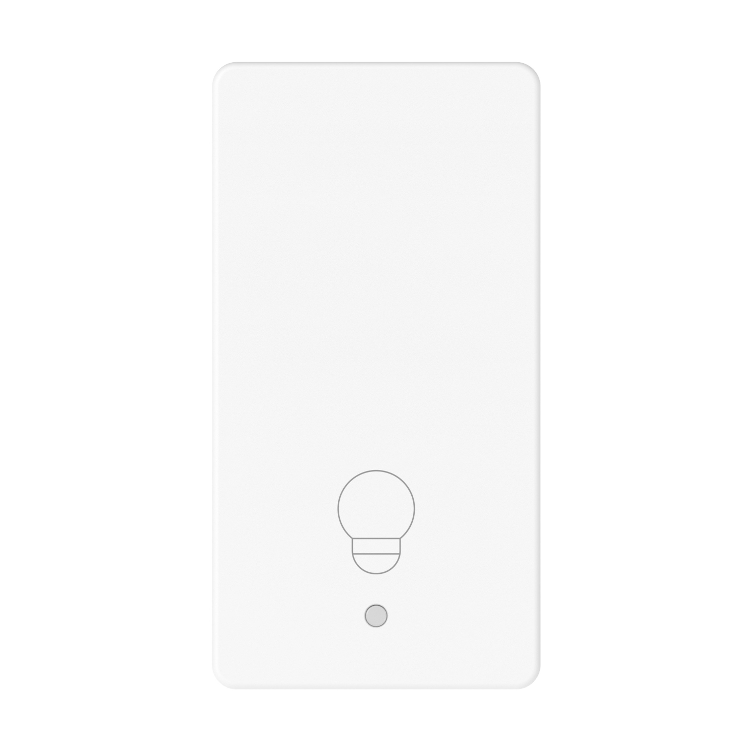 GEWISS - TASTO INTERCAMBIABILE CON SIMBOLO LUCE - ILLUMINABILE - 1 MODULO - BIANCO LUCIDO - SYSTEM PURA