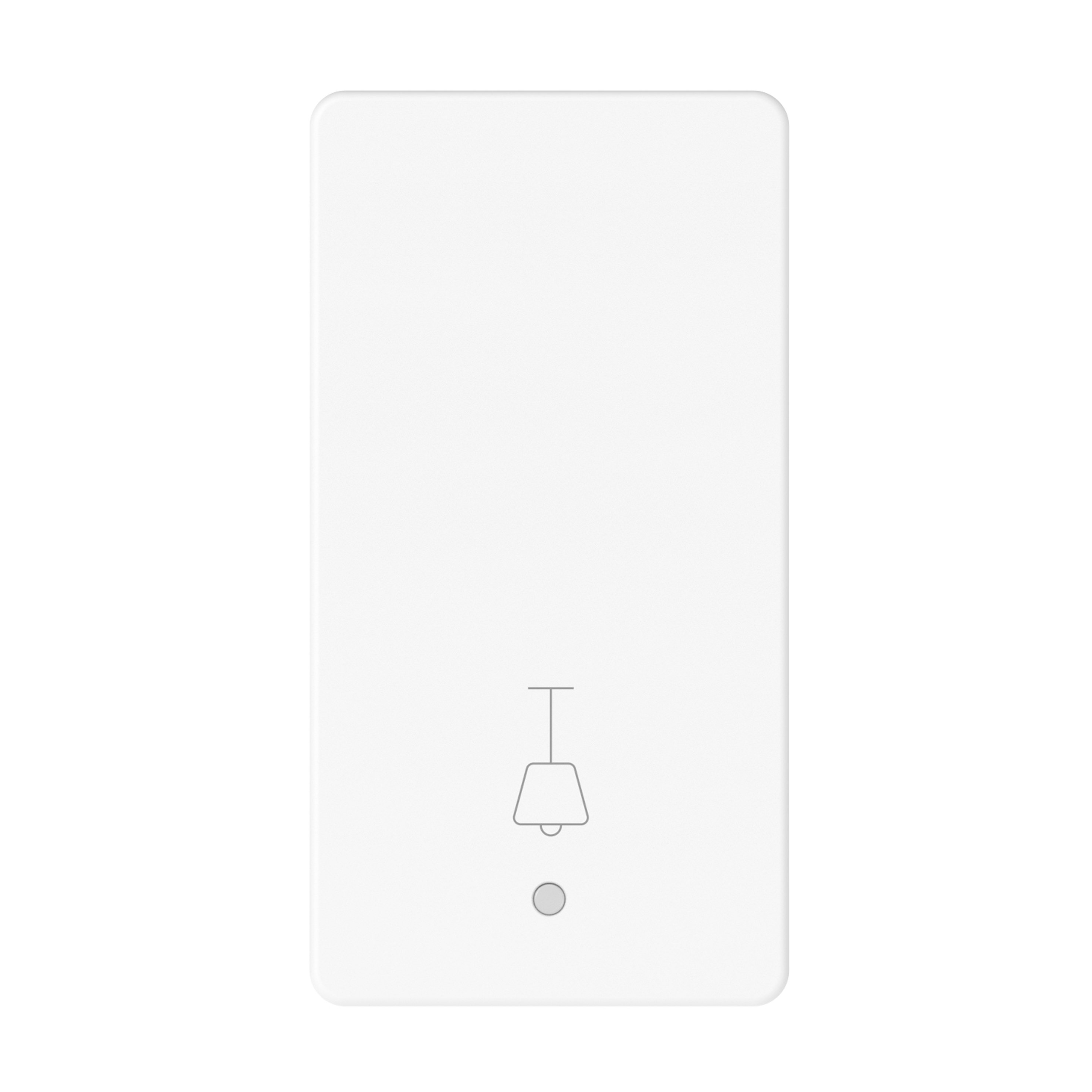 GEWISS - TASTO INTERCAMBIABILE CON SIMBOLO LAMPADARIO - ILLUMINABILE - 1 MODULO - BIANCO LUCIDO - SYSTEM PURA