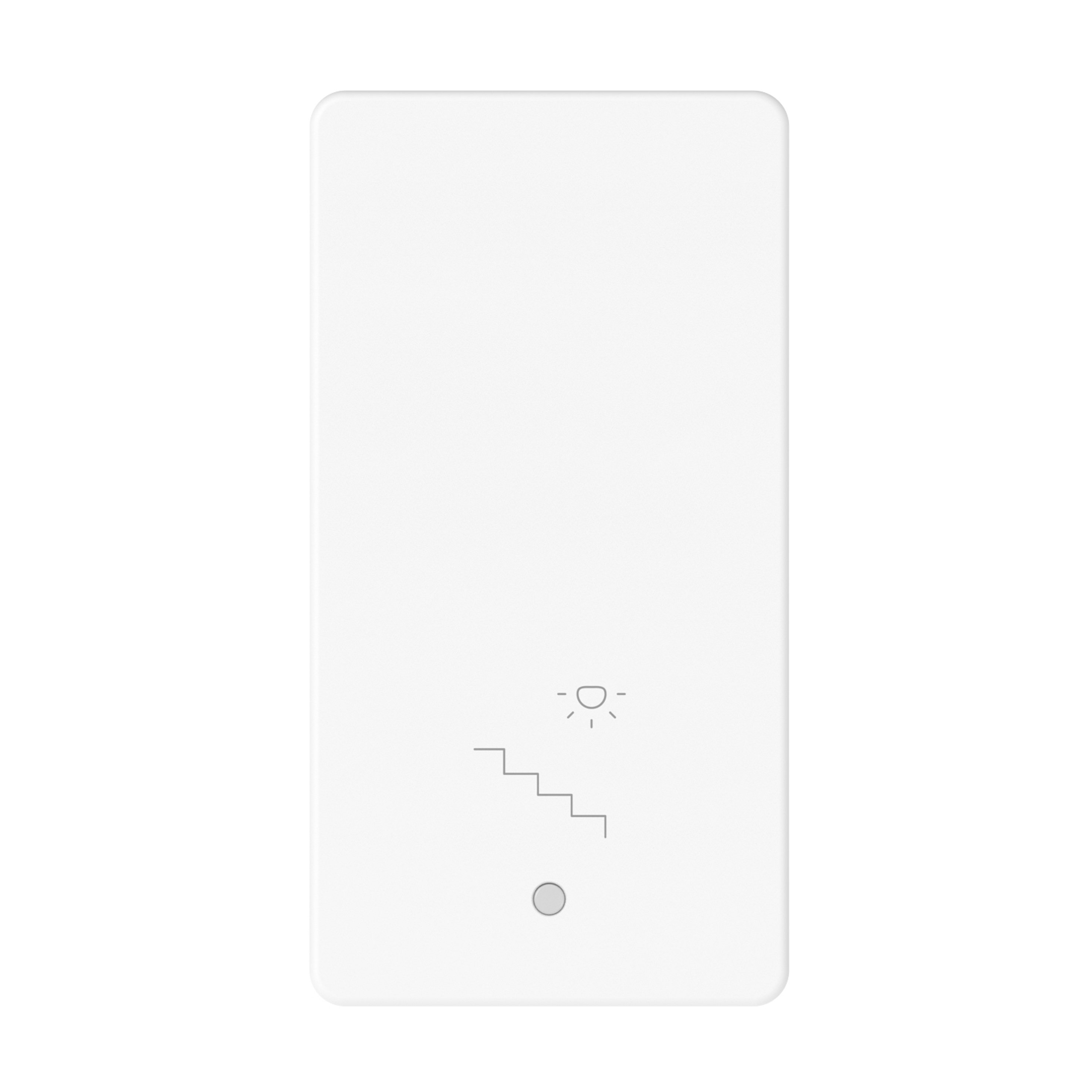 GEWISS - TASTO INTERCAMBIABILE CON SIMBOLO LUCE SCALE - ILLUMINABILE - 1 MODULO - BIANCO LUCIDO - SYSTEM PURA